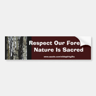 RESPECT OUR FORESTS Earth Day Gift Sticker