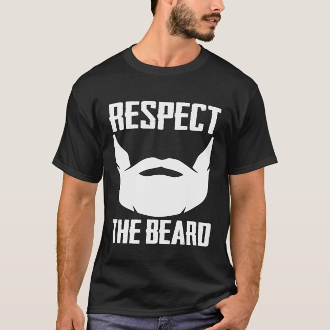 Respect The Beard Goatee Graphic Tee (Front)