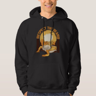 Respect The Beard  Lizard Reptiles Hoodie