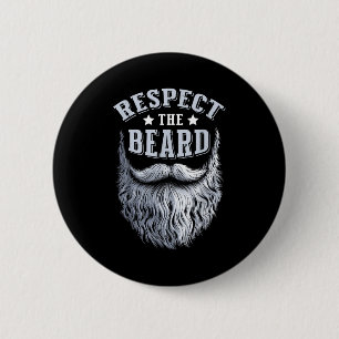 Respect The Beard Vintage Bearded Man Husband  6 Cm Round Badge