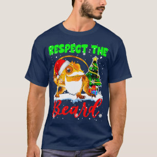 Respect The Beard Xmas Tree Plaid T-Shirt