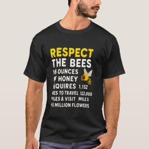 Respect The Bees - Bee Lover Beekeeping & Beekeepe T-Shirt