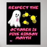 "RESPECT THE BOO BEES" funny Pink Ribbon