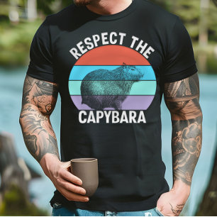 Respect The Capybara Funny Capybara Lover T-Shirt