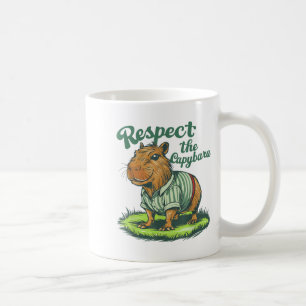 Respect The Capybara - Funny Photo Rodent Capibara Coffee Mug