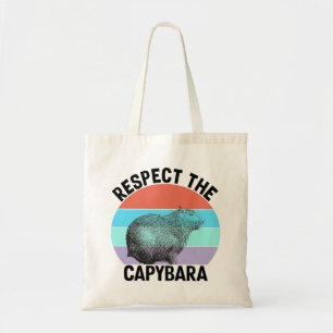 Respect The Capybara Funny Rodent Capibara Tote Bag
