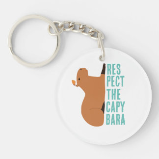 Respect the capybara key ring
