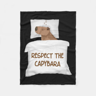 Respect The Capybara Official Sleep Nightgown Slee Fleece Blanket
