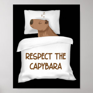Respect The Capybara Official Sleep Nightgown Slee Poster