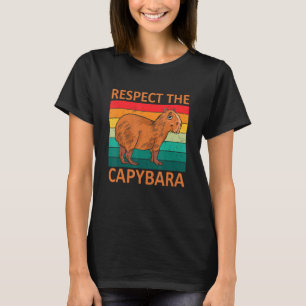 Respect The Capybara Vintage Cute Animal T-Shirt