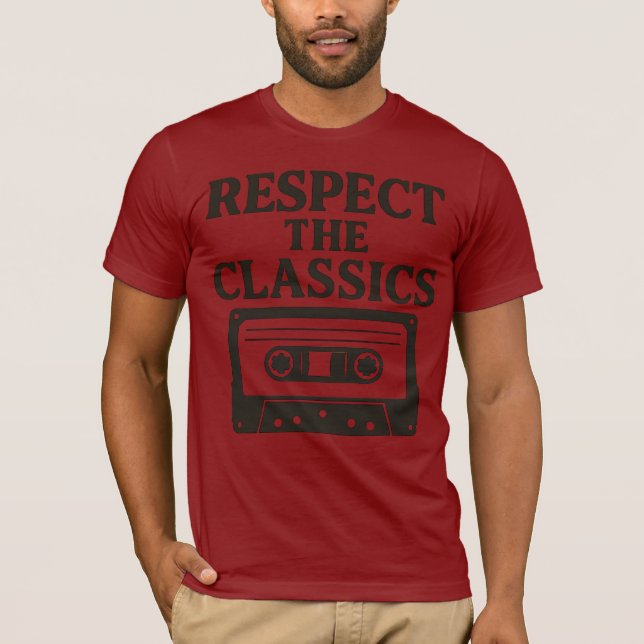 Respect the Classics Cassette Tape Retro T-Shirt (Front)
