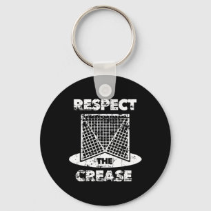 Respect The Crease Lacrosse Lax Goalie Key Ring