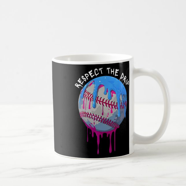 Respect The Drip Baseball Ice Cream Drip  Coffee Mug (Right)
