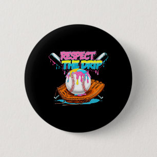 Respect The Drip Bysebyll Byt Glove Ice Cream Drip 6 Cm Round Badge