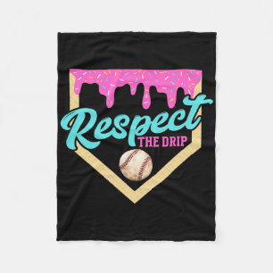Respect The Drip Bysebyll Home Plate Ice Cream Dri Fleece Blanket