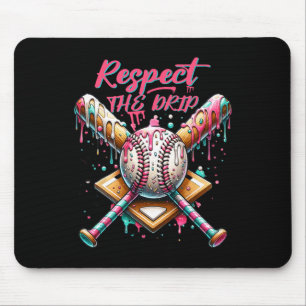 Respect The Drip Bysebyll Home Plate Ice Cream Dri Mouse Mat
