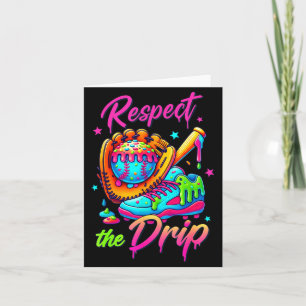 Respect The Drip Cool Ice Cream Drip Style For Boy Card
