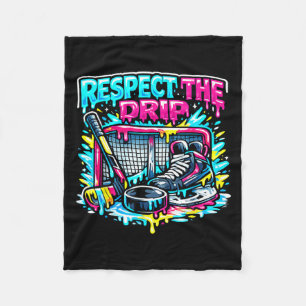 Respect The Drip Hockey Ice Cream Pastel Youth N Fleece Blanket