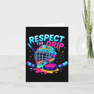Respect The Drip Ice Hockey Stick &amp; Puck Dripn Card