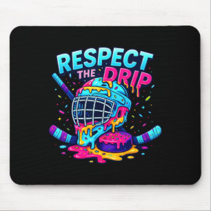 Respect The Drip Ice Hockey Stick &amp; Puck Dripn Mouse Mat