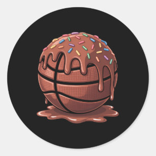 Respect The Drip Sketll Boys Girls Chocolate Cream Classic Round Sticker