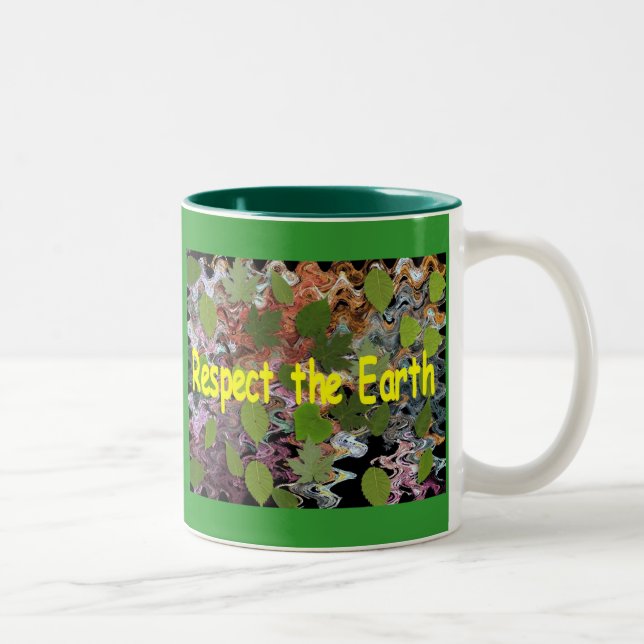 Respect the Earth Two-Tone Coffee Mug (Right)