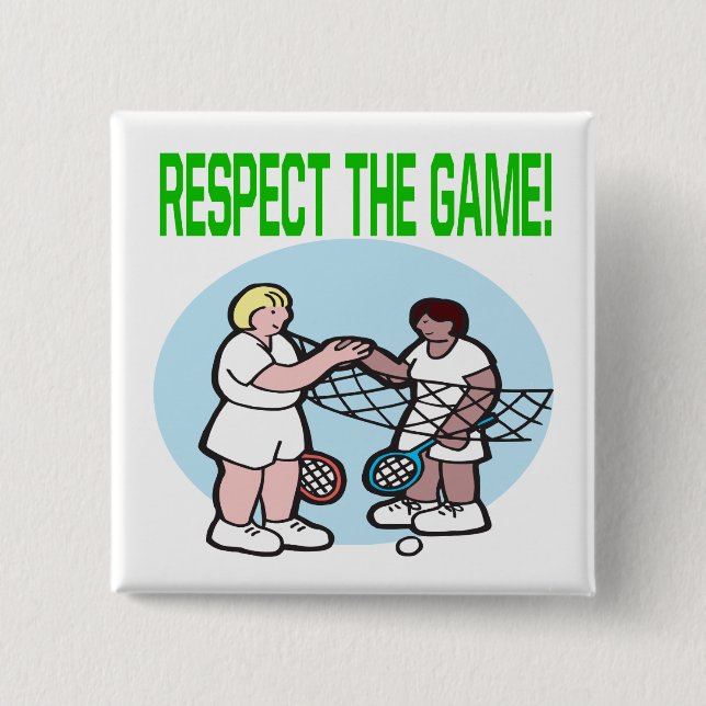 Respect The Game 15 Cm Square Badge (Front)