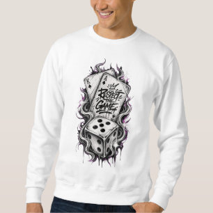 Respect The Game - Ace King Poker Cards and Dice Sweatshirt