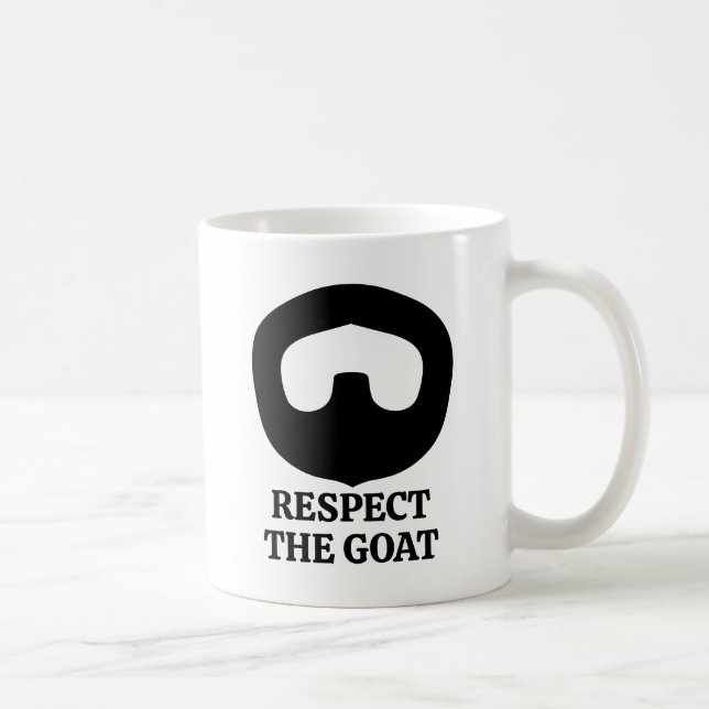 Respect the goat beard funny coffee mug for men (Right)