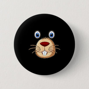 Respect The Groundhog Day Funny Groundhog Face 6 Cm Round Badge