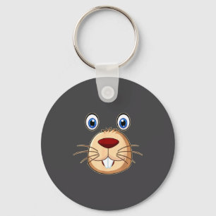 Respect The Groundhog Day Funny Groundhog Face  Key Ring