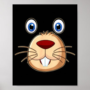 Respect The Groundhog Day Funny Groundhog Face Poster
