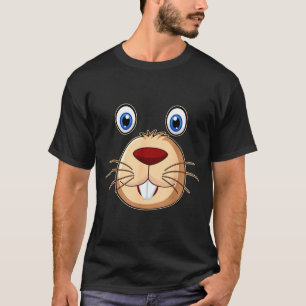 Respect The Groundhog Day Funny Groundhog Face  T-Shirt