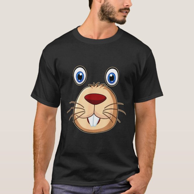 Respect The Groundhog Day Funny Groundhog Face  T-Shirt (Front)