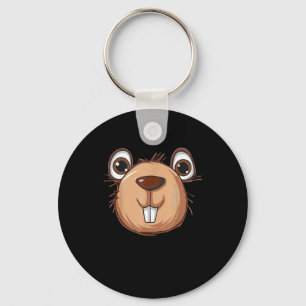 Respect The Groundhog Day Ground Hog Animal Costum Key Ring