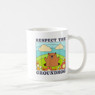 Respect The Groundhog Day Men Women Animal Retro 6 Coffee Mug