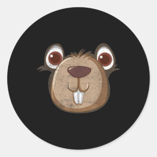 Respect The Groundhog Funny Groundhog Day Classic Round Sticker
