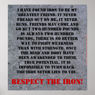 Respect The Iron Poster