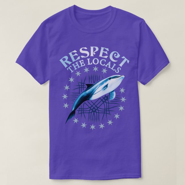 Respect The Locals Dolphins 2 T-Shirt (Design Front)