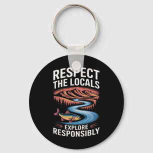 Respect the Locals Fish Ocean Save the Planet Key Ring