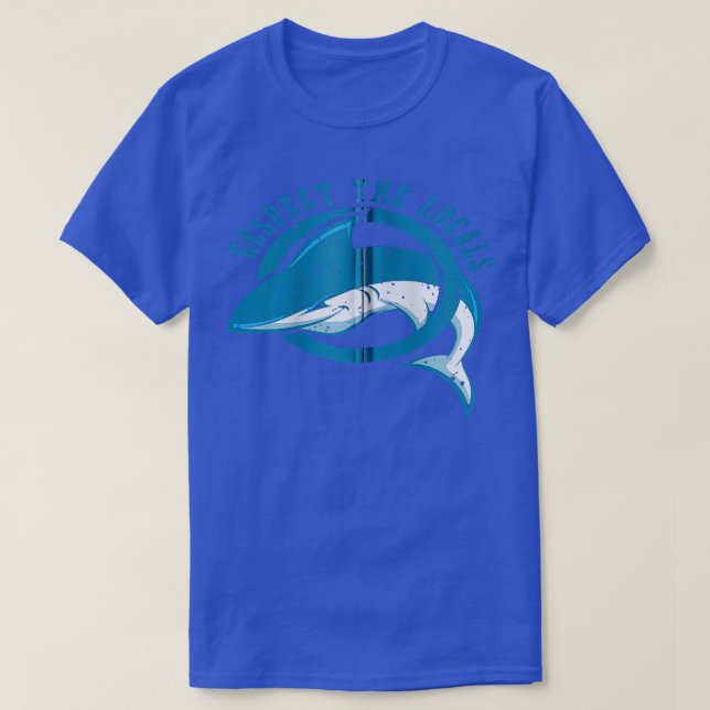 Respect the Locals I Save the Sharks Ocean Beach R T-Shirt (Design Front)