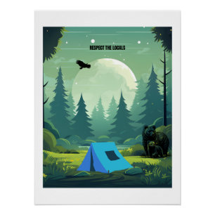 Respect the Locals – Wilderness Bear Poster