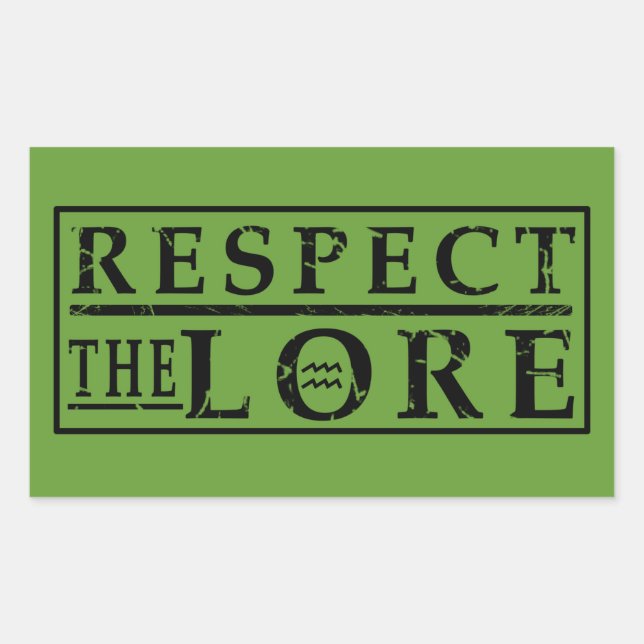RESPECT THE LORE RECTANGULAR STICKER (Front)
