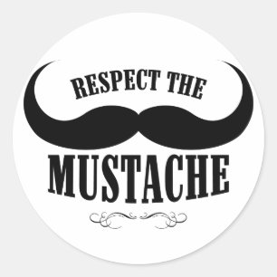 Respect The Moustache $9.95 Stickers (20 pack)