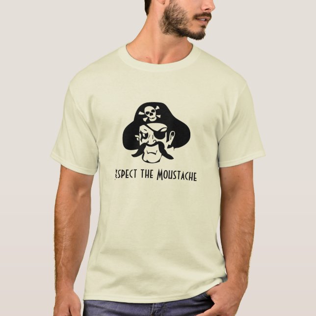 Respect the Moustache T-Shirt (Front)