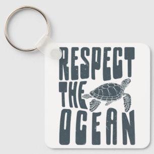 Respect the ocean key ring