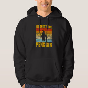Respect The Penguin Vintage Sunset Cute Women's Pe Hoodie