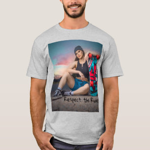 Respect the Ride – Skater Girl Power at Sunset T-Shirt
