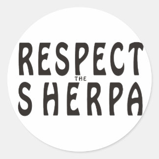 Respect The Sherpa Classic Round Sticker