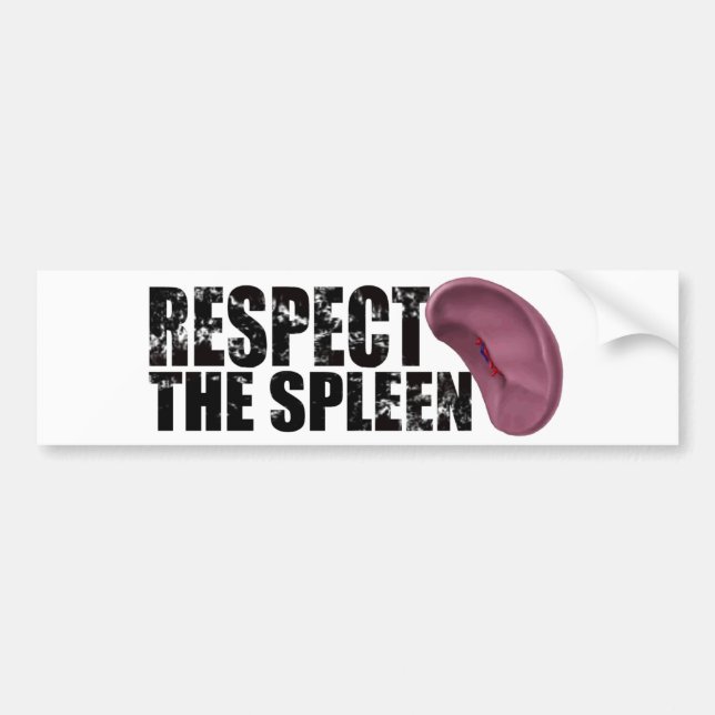 RESPECT the spleen. Bumper Sticker (Front)